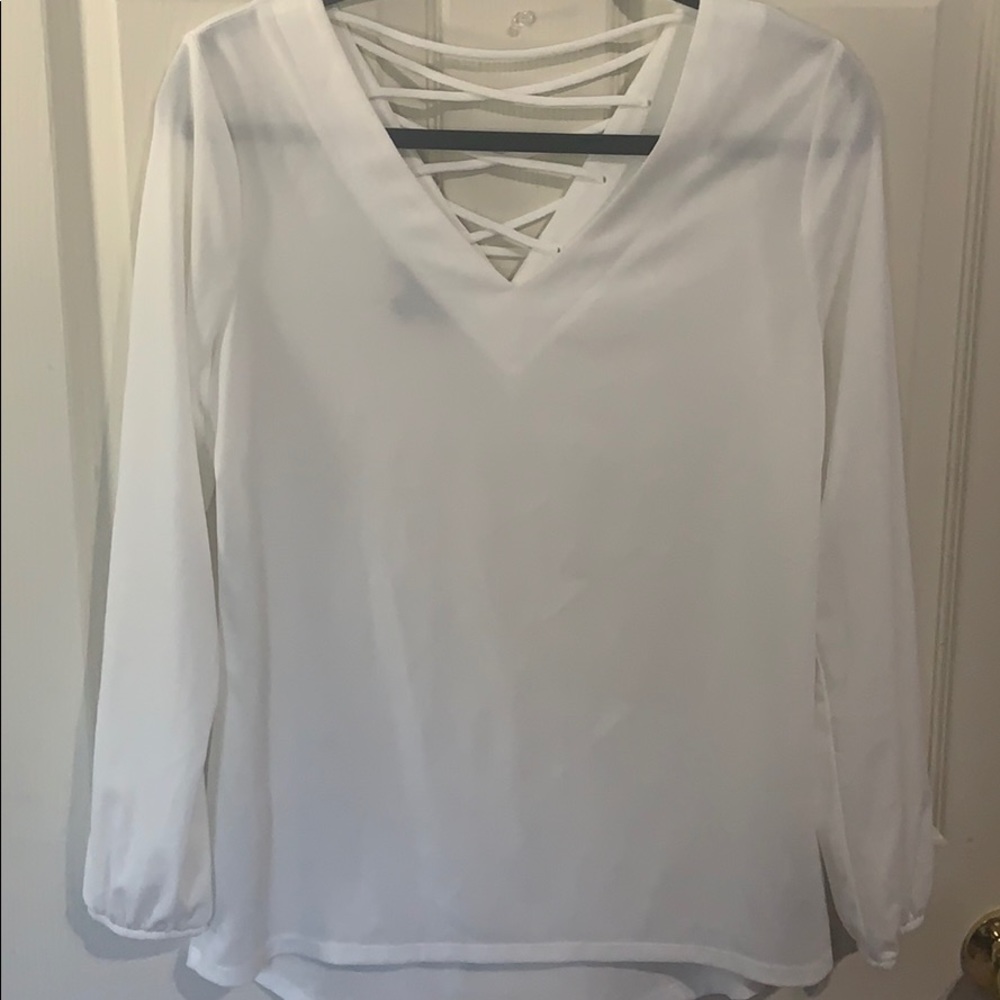 Sheer white  top